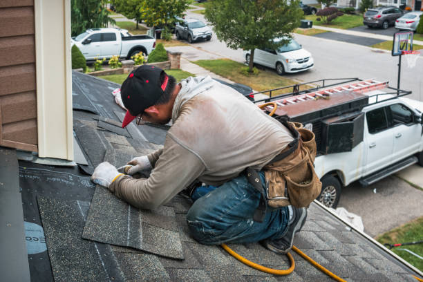 Professional Roof Repair technician working in Michigan Center, MI